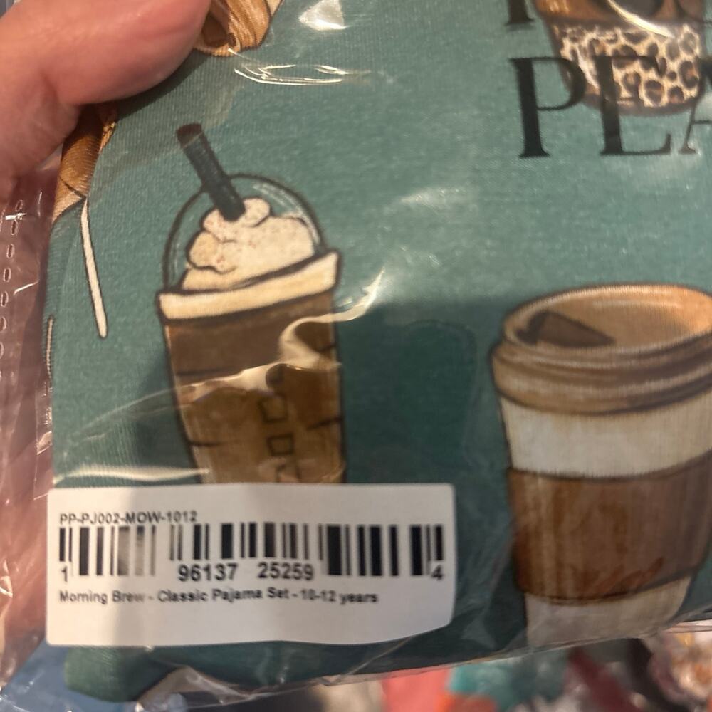 Posh Peanut Morning Brew Classic Pajama Set Size 10-12 years New With Tags
